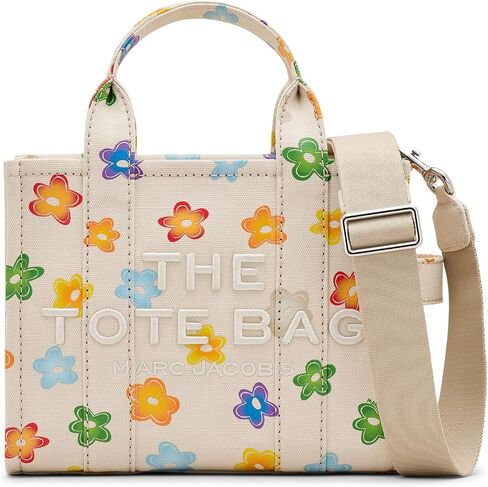 Marc Jacobs The Wild Daisy Canvas Small Tote Bag ، White Multi in Saudi Arabia