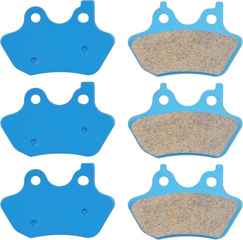 Youxmoto Ceramic Brake Pads Fit for Harley 2000-2007 Night Train/Electra Glide/for Road King/Softail Deuce/Super Wide Low Glide/for Sportster 883, 2 Front+1 Rear Copper Brake Pads in Saudi Arabia