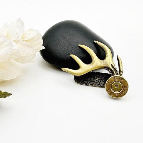 Hat Clip, Durable Cap Clip Brass Brim Clips Deer Antler Shaped Hat Clip for Hunting Enthusiasts Multi Functional Hat Accessory in Saudi Arabia