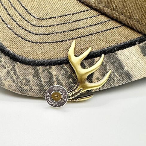 Hat Clip, Durable Cap Clip Brass Brim Clips Deer Antler Shaped Hat Clip for Hunting Enthusiasts Multi Functional Hat Accessory in Saudi Arabia