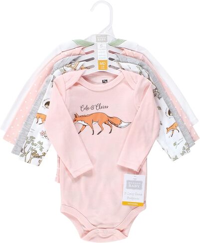 Hudson Baby Unisex Baby Cotton Long-Sleeve Bodysuits, Bonita 5 Pack, 18-24 Months in Saudi Arabia