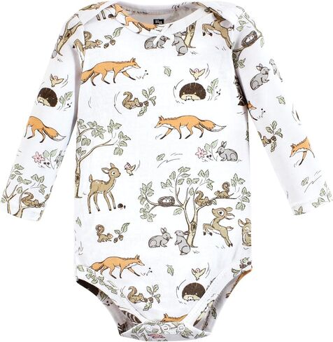 Hudson Baby Unisex Baby Cotton Long-Sleeve Bodysuits, Bonita 5 Pack, 18-24 Months in Saudi Arabia