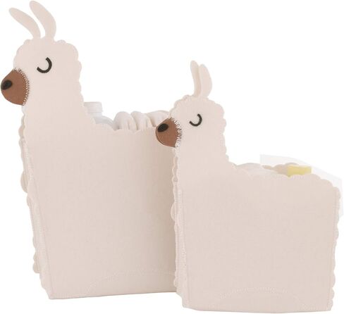 NoJo White Felt Unicorn Shaped 2Piece Nursery Storage Caddy Set, White, Pink in Kuwait