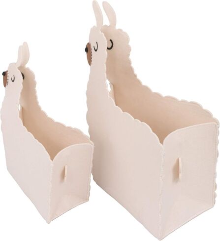 NoJo White Felt Unicorn Shaped 2Piece Nursery Storage Caddy Set, White, Pink in Kuwait