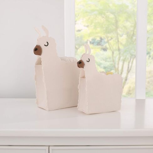 NoJo White Felt Unicorn Shaped 2Piece Nursery Storage Caddy Set, White, Pink in Kuwait