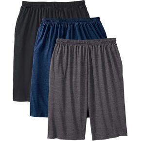 KingSize Men's Big & Tall Lightweight Extra Long Shorts 3-Pack - 3XL, Assorted Basic in Saudi Arabia