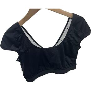 Women Elastic Soft Underwear Lingerie Tops 2 in 1 Built-in Shoulder Pad Ladies Padded Tank Top Shirt,Black-Large in Saudi Arabia
