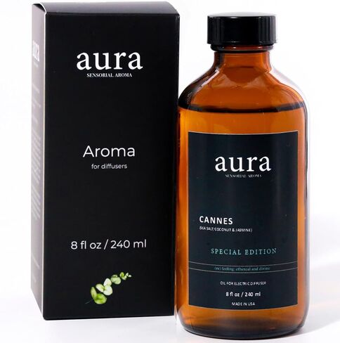 Aura Corsica Oil Oil - مستوحى من Baccarat Rouge | 4 Fl Oz (120 مل) مزيج زيت الناشر للعلاج العطري ، وموزع الزيوت الأساسية-رائحة مستوحاة من الفندق ، وطويلة الأمد للمنزل أو الأعمال in Kuwait