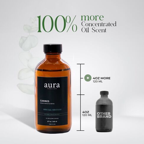 Aura Corsica Oil Oil - مستوحى من Baccarat Rouge | 4 Fl Oz (120 مل) مزيج زيت الناشر للعلاج العطري ، وموزع الزيوت الأساسية-رائحة مستوحاة من الفندق ، وطويلة الأمد للمنزل أو الأعمال in Kuwait