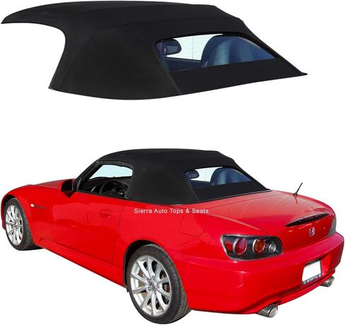 Sierra Auto Tops بديلة قابلة للتحويل قمة قابلة للتحويل لـ Honda S2000 2002-2009 ، Twill Vinyl ، Blue ، نافذة زجاجية ساخنة in Kuwait
