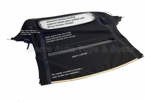 Sierra Auto Tops Convertible Top Replacement for Porsche Boxster 2005-2010, German A5 Canvas, Metropol Blue, Heated Glass Window in Saudi Arabia