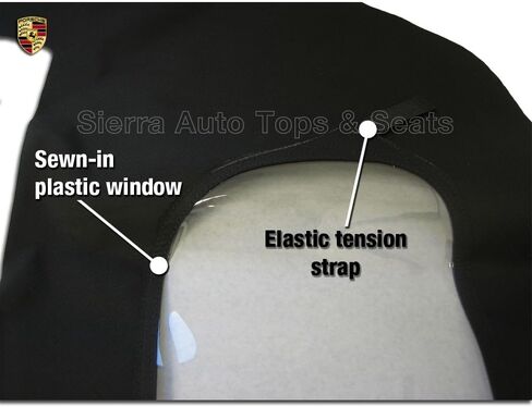 Sierra Auto Tops Convertible Top Replacement for Porsche 944/968 1989-1995, German Classic Canvas, Black in Saudi Arabia