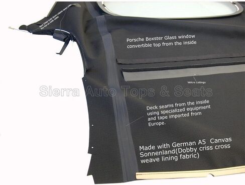 Sierra Auto Tops Convertible Top Replacement for Porsche Boxster 2005-2010, German A5 Canvas, Metropol Blue, Heated Glass Window in Saudi Arabia