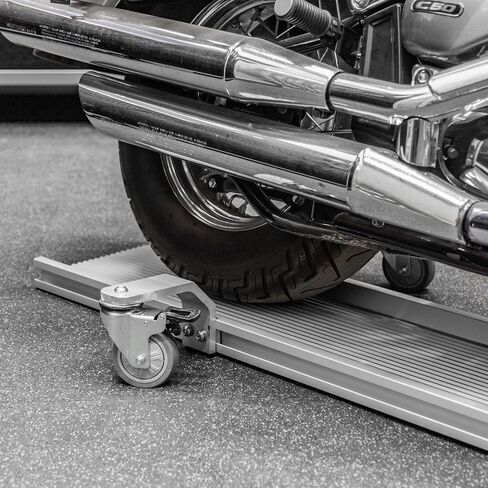 Black Widow Pro Motor Motorcycle Dolly Strong Lightweight Aluminium 1500 lb. قدرة الوزن القابلة للتعديل بالكامل على قفل صفيحة قفل القفل in Saudi Arabia