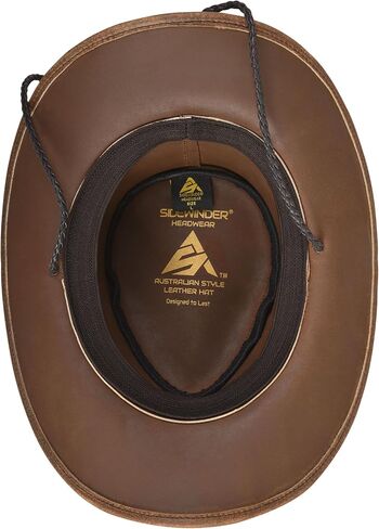 Sidewinder Mens Cowboy Leather Hat Western Style Unisex Australian Braided Hatband in Kuwait