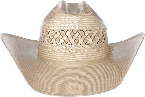 American Hats Co Two Tone Vented Ivory and Tan Rancher Crease Straw Hat in Saudi Arabia