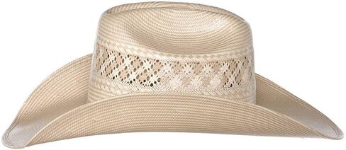American Hats Co Two Tone Vented Ivory and Tan Rancher Crease Straw Hat in Saudi Arabia