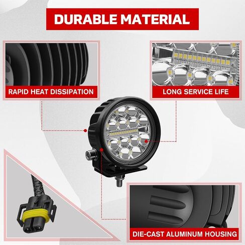 3.5 Inch LED Pod Lights for Honda Pioneer, Front A-Pillar Auxiliary Lights with Mounting Bracket and Wiring Kit for Honda Pioneer 520 2021-2025/500 2015-2023 Accessories, 2PCS in Saudi Arabia
