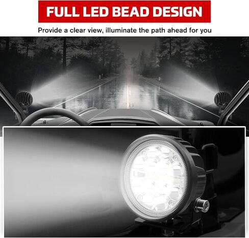 3.5 Inch LED Pod Lights for Honda Pioneer, Front A-Pillar Auxiliary Lights with Mounting Bracket and Wiring Kit for Honda Pioneer 520 2021-2025/500 2015-2023 Accessories, 2PCS in Saudi Arabia