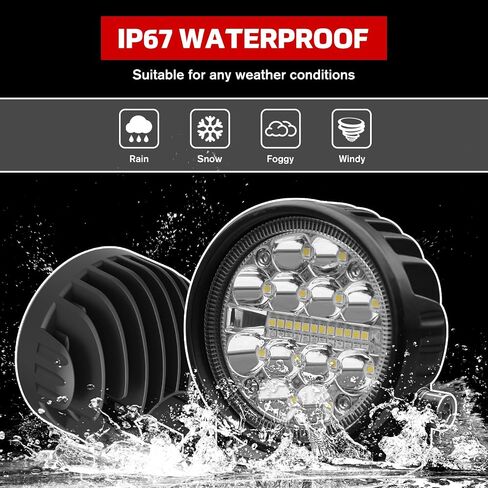 3.5 Inch LED Pod Lights for Honda Pioneer, Front A-Pillar Auxiliary Lights with Mounting Bracket and Wiring Kit for Honda Pioneer 520 2021-2025/500 2015-2023 Accessories, 2PCS in Saudi Arabia