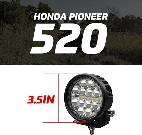 3.5 Inch LED Pod Lights for Honda Pioneer, Front A-Pillar Auxiliary Lights with Mounting Bracket and Wiring Kit for Honda Pioneer 520 2021-2025/500 2015-2023 Accessories, 2PCS in Saudi Arabia