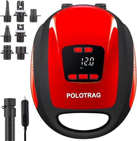Paddle Board Pump, SUP Electric Pump, Professional 20 PSI Portable Air Compressor with Auto-Off, Deflation Function and 12V DC Car Cigarette Lighter for Inflatables, Kayaks and Boats(Orange) in Saudi Arabia