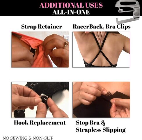 STRAP N' GUARD (بدون خياطة) استبدال خطافات حمالة صدر ملابس السباحة مقاس 1 بوصة، معدنية، خطافات دبوسية بواسطة أشرطة دبوسية in Kuwait
