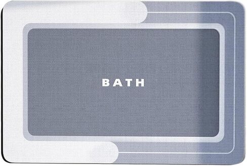 Household Bath Mat, Multipurpose Bathroom Rugs, Lightweight Non Slip Bath Rug, Super Absorbent Quick Dry Easy to Care(Grey) in Saudi Arabia