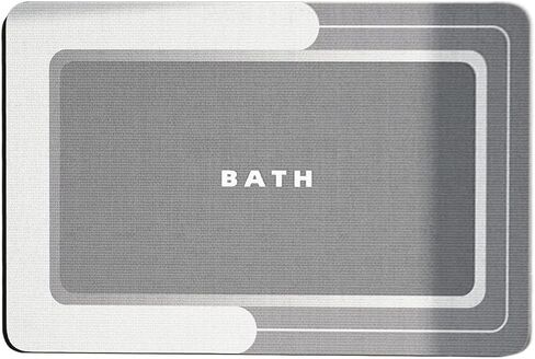 Household Bath Mat, Multipurpose Bathroom Rugs, Lightweight Non Slip Bath Rug, Super Absorbent Quick Dry Easy to Care(Grey) in Saudi Arabia