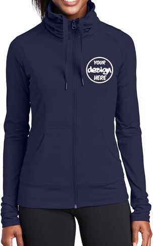 INK STITCH Women Lst852 Custom Personalized Embroidery Logo Texts Stretch Full Zip Jackets in Saudi Arabia