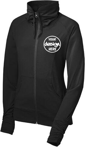 INK STITCH Women Lst852 Custom Personalized Embroidery Logo Texts Stretch Full Zip Jackets in Saudi Arabia
