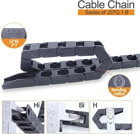 1Meter Cable Cable Chain Bridge نوع سلسلة غير فتح من J07Q.1.B 7 * 7MM Bending Radius R15 28 (28mm) in Saudi Arabia