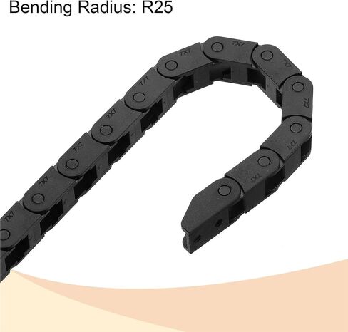 نوع سلسلة السحب غير فتح نوع R18 R25 R28 7x7 8x8 6x10 10x10 7x15 10x15mm L1m Cable Carrier مع نهايات للطابعة ثلاثية الأبعاد (R28 10x15mm) in Saudi Arabia
