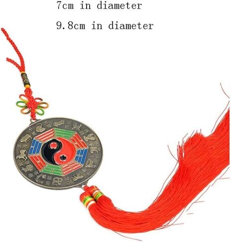 Lucky Bagua Mirror - Feng Shui Convex Scrying Mirror لزينة المنزل والأعمال (9.8 سم) in Saudi Arabia