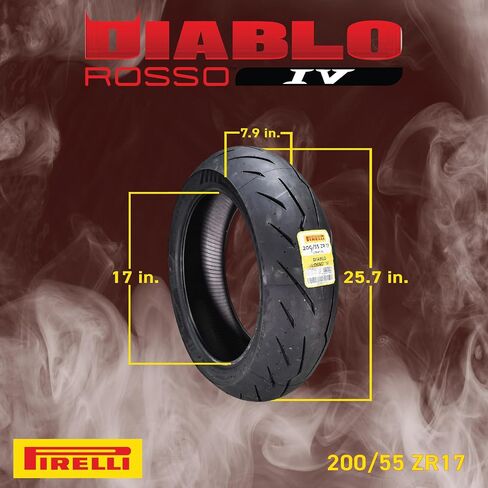 Pirelli Diablo Rosso IV Street Sport 200/55ZR17 78W TL TL Potorcycle Tyre 200/55-17 Rosso 4 in Saudi Arabia