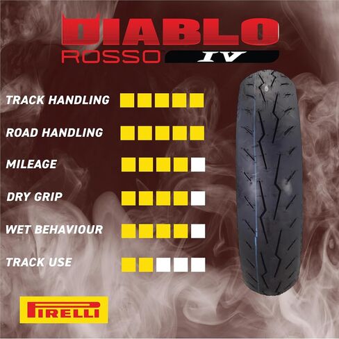 Pirelli Diablo Rosso IV Street Sport 200/55ZR17 78W TL TL Potorcycle Tyre 200/55-17 Rosso 4 in Saudi Arabia