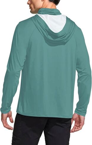 قميص حماية أشعة الشمس للرجال مع قناع خفيف الأكمام طويلة الأكمام مقنعًا in Kuwait