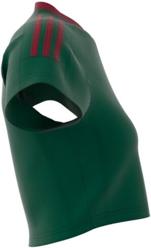 قميص قصير للسيدات من adidas Tiro Nations Pack، أخضر داكن/بورجوندي جامعي/أبيض سحابي، مقاس صغير in Saudi Arabia
