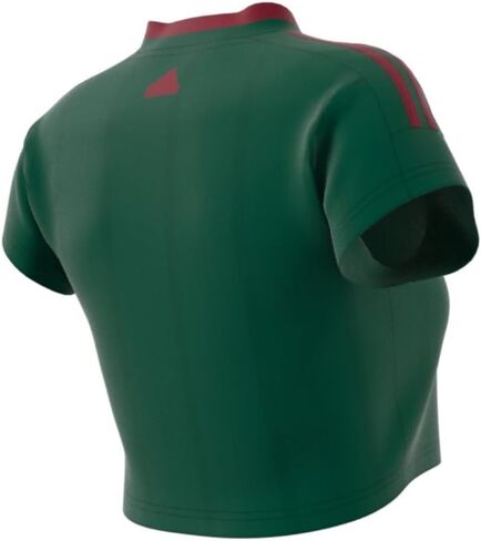 قميص قصير للسيدات من adidas Tiro Nations Pack، أخضر داكن/بورجوندي جامعي/أبيض سحابي، مقاس صغير in Saudi Arabia