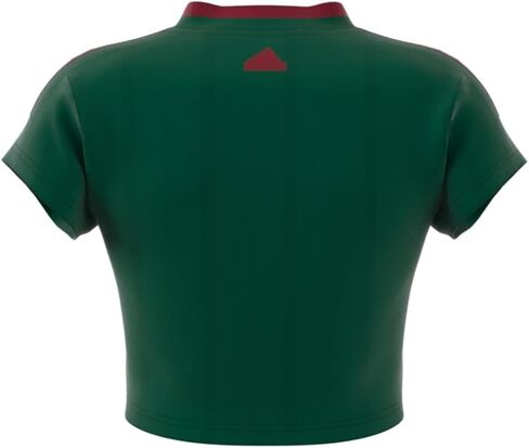 قميص قصير للسيدات من adidas Tiro Nations Pack، أخضر داكن/بورجوندي جامعي/أبيض سحابي، مقاس صغير in Saudi Arabia