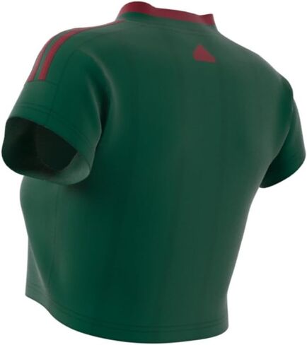 قميص قصير للسيدات من adidas Tiro Nations Pack، أخضر داكن/بورجوندي جامعي/أبيض سحابي، مقاس صغير in Saudi Arabia