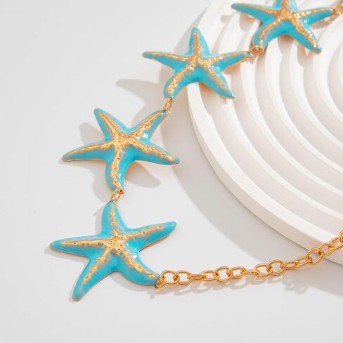 Starfish Waist Chain for Women Gold Plated Sexy Starfish Belly Jewelry Adjustable Hip Chain for Bikini Swimwear Summer Beach Charm Waist Chain Boho Summer Festival Body Chain Beach Vacation Hip Accessories in Saudi Arabia