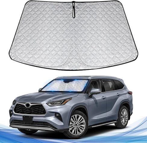 6 Layers Thicken Windshield Sun Shade Compatible with 2016-2024 Honda Pilot Foldable Car Windshield Cover Vehicle Sun Protector for Front Window Reflect UV Sun and Heat in Saudi Arabia