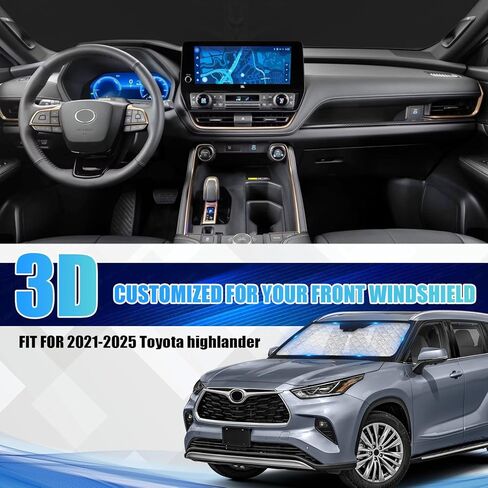 6 Layers Thicken Windshield Sun Shade Compatible with 2016-2024 Honda Pilot Foldable Car Windshield Cover Vehicle Sun Protector for Front Window Reflect UV Sun and Heat in Saudi Arabia