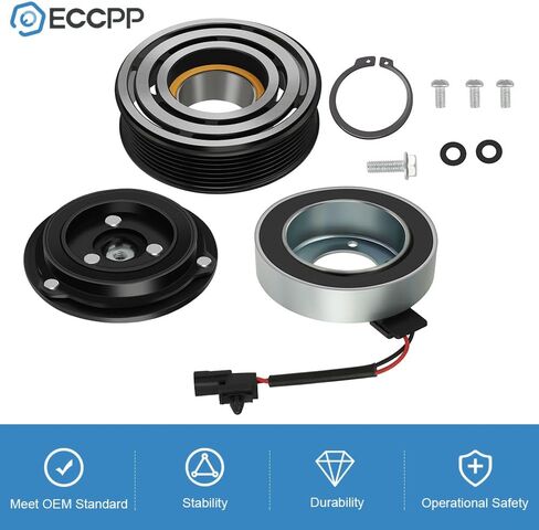 ECCPP A/C قابض الضاغط 2009-2014 مناسب لنيسان ماكسيما 3.5L التيار المتناوب قابض الضاغط مجموعة تجميع بكرة لفائف مجموعة in Saudi Arabia