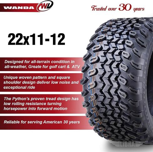 Wanda 22x11-12 Golf Cart ATV إطارات 4 Ply 22x11-12 14052 in Kuwait