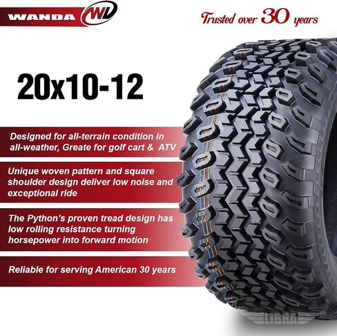 Wanda 22x11-12 Golf Cart ATV إطارات 4 Ply 22x11-12 14052 in Kuwait