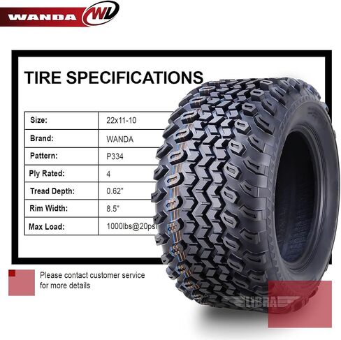 Wanda 22x11-12 Golf Cart ATV إطارات 4 Ply 22x11-12 14052 in Kuwait
