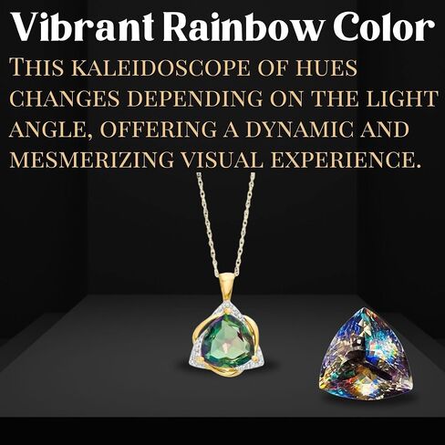 70 CT Rainbow Color Trillion Cut Natural Mystic Topaz Certified Loose Gemstone Jewellery for Women in Saudi Arabia