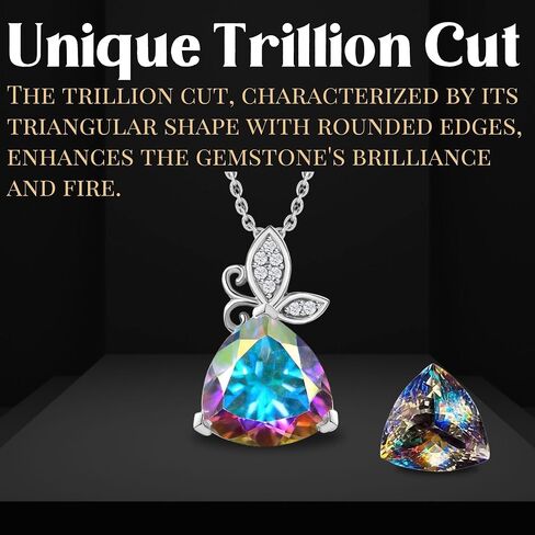 70 CT Rainbow Color Trillion Cut Natural Mystic Topaz Certified Loose Gemstone Jewellery for Women in Saudi Arabia